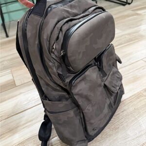 Lululemon Dark Green Camouflage Multi-Pocket Backpack